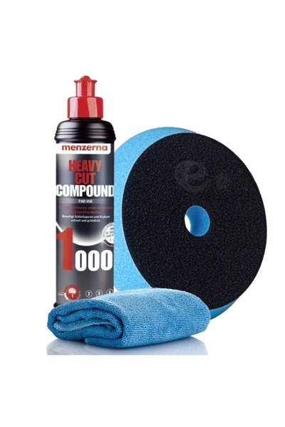 Menzerna Pastă de lustruit HCC 1000 250ml + Pad de lustruit 140mm Dur + Fibră