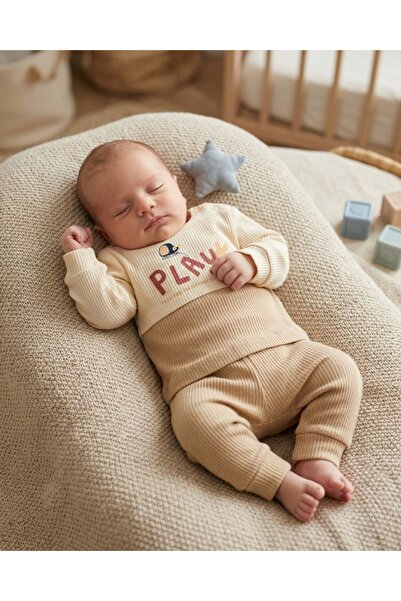 Ege Bebek 100% Cotton 0-3-6-9-12 Months Baby Boy Play Printed Thin Seasonal 2...