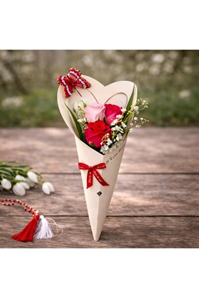 velve Martisor vestirea primaverii cu 3 trandafiri din sapun si margaritari,f...