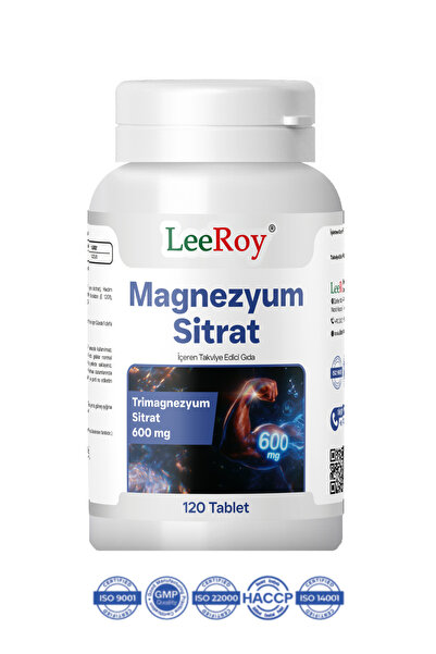 LeeRoy Magnezyum Sitrat İçeren Takviye Edici Gıda 120 Tablet