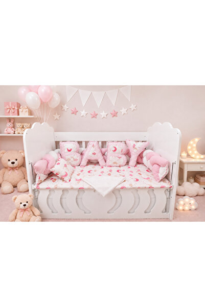 ELİTE COLLECTİON Cotton 8-Piece Baby Sleep Set |   Knitted Side Protection + ...