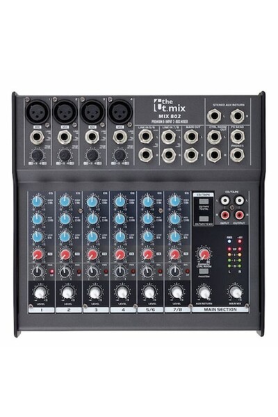 OEM Mixer audio t.mix mix 802, 4 intrări microfon cu alimentare Phantom