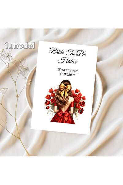 SEYVAYA 25 Adet Kına Gecesi Halay Mendili Takmalık Kart Bride To Be Yazılı Ki...