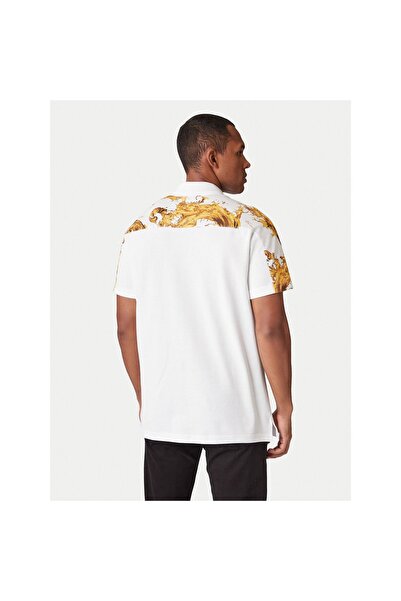 VERSACE JEANS COUTURE Polo bărbați 80GAG6R1 JS549 Alb