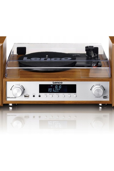 Lenco Gramofon MC-160WD BT USB AUX DAB+ FM cu bandă de frecvențe (sau cu band...
