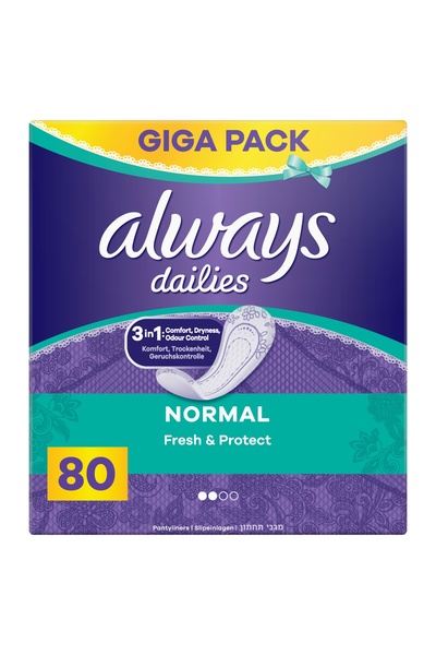 NO BRAND Absorbante igienice ALWAYS Dailies Fresh & Protect Normal (80 bucăți)