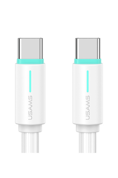 Usams Καλώδιο USB-C US-SJ734, 60W, 480Mbps, 1μ, λευκό