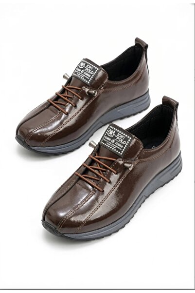 JOİN POLO Women's Brown-Grey Suede Orthopedic Sole Daily Casual Shoes