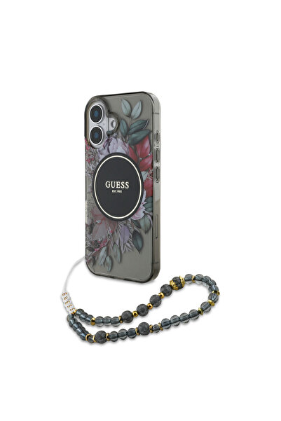 OEM Guess Magsafe “Flowers with Pearl Strap” Hard Case Θήκη προστασίας από σκ...