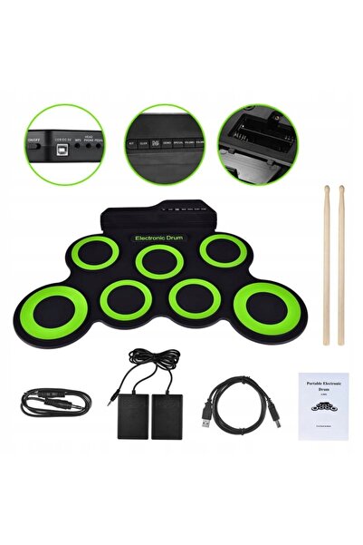 NO BRAND NN Roll Up Drum Pad cu percuție electronică