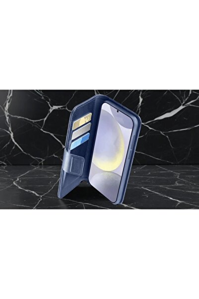Cellularline Husă tip carte pentru Samsung Galaxy S25, albastră
