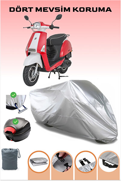 Breen Gray Topcase and Lock Compatible Water and Dust Proof Mondial 50 Reviva...