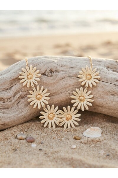 AKFECAN Wicker Flower Necklace