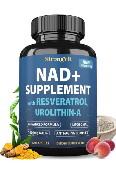 Strong Strongvit Nad+ Supplement With Resveratrol,Urolithin-A 120 Kapsül Usa ...