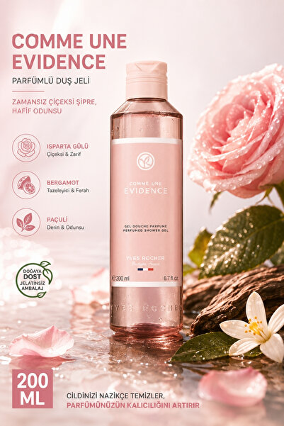 Yves Rocher Isparta Gülü ve Paçuli Notalı Parfümlü Vegan Duş Jeli - 200 ml