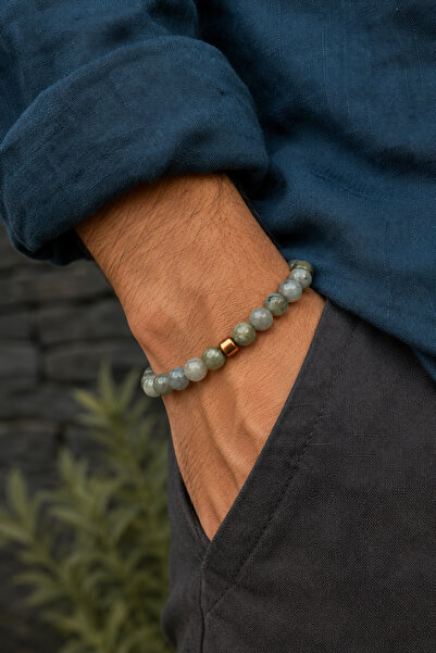 Orenda Design Labradorite Men's Bracelet |   Protection & Mystical Transforma...