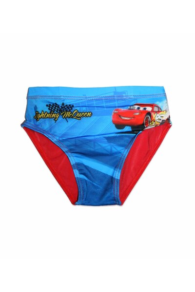 Disney Cars Slip de baie roșu 3-6 ani cu print tematic în textură 88% poliest...