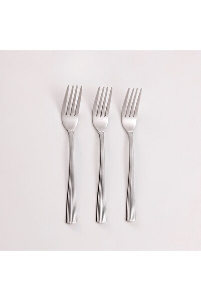 OEM Furculițe de desert liniare din oțel inoxidabil, 14,5 cm, Set de 3