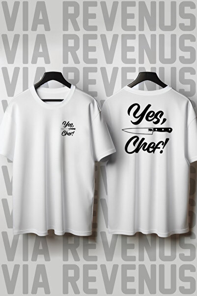 Vordevia Yes Chef the Bear Printed Loose Fit 100% Cotton Unisex Tshirt