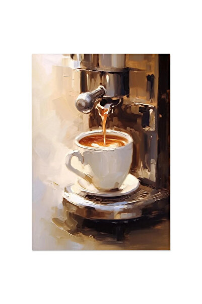 HOME MODE Espresso Pouring Coffee 30x40 Gallery Wrapped Canvas Print | Coffee...