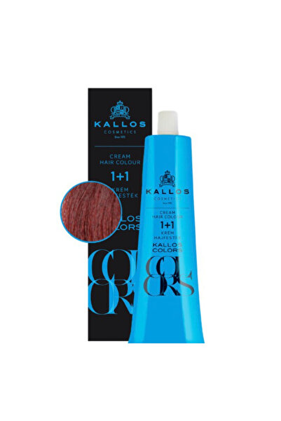 Kallos Vopsea Permanenta - Colors Cream Hair Colour, nuanta 7V Rosu Inchis, 6...
