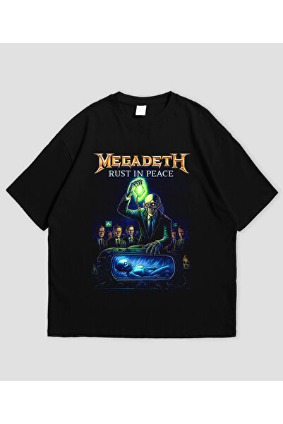 Grafftee Clothing Μπλουζάκι Megadeth με στάμπα, unisex, oversized