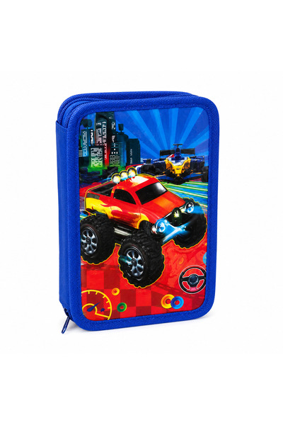 Bsr Penar pentru scoala, model baieti, 3 compartimente, inchidere cu fermoar,...