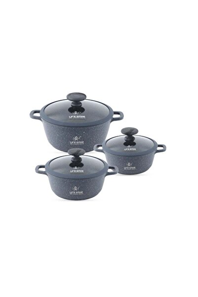 Lifesmile Life Smile Multi Layer Granite Nonstick Soup Pot Set with Induction...