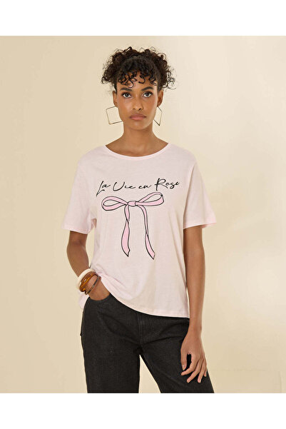 REDTAG Women Pink Printed T-Shirt