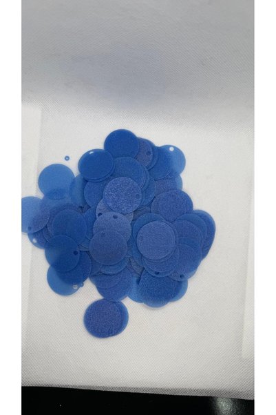 hobi dünyası evim Translucent Veined Glittery 30 mm Pulsan 1St Quality Pearlescent Guipure Jewelry Fabric Bandana Mesh Beanie Bag Decoration Sequin Plastic Sequin Beads -20 Grams 65-70 Pieces -Color: Blue