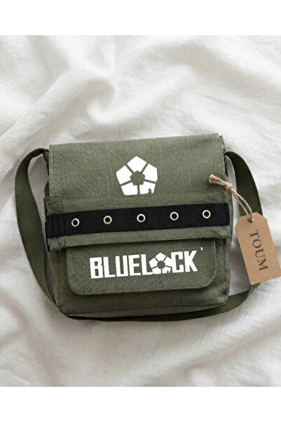 Toum Anime Blue Lock Printed Khaki Eyelet Messenger Bag