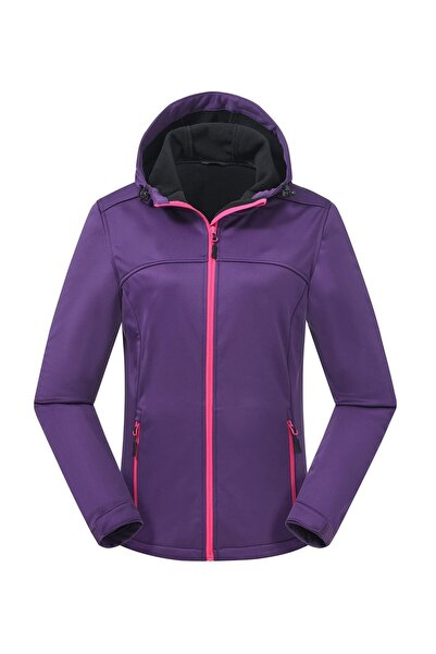 OEM Jachetă softshell de damă, impermeabilă, respirabilă, cu glugă din fleece...