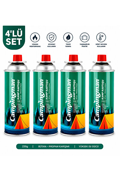 Orcamp 220 Gram Gaz Kartuşu Campingman 4 Adet