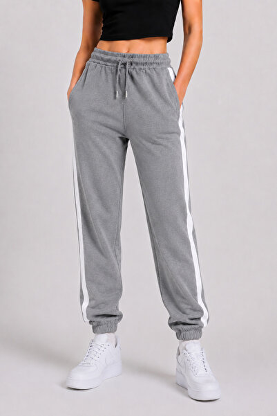 By Layina Women's Striped Elastic Waist Trackpants