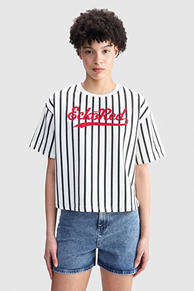 ecko unltd. Ecko Red Daisy Loose Fit Crew Neck Printed Embroidered 2 Thread W...