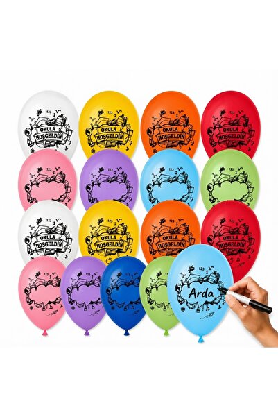 BALON DİYARI 100 قطعة من بالونات الترحيب بالمدرسة، بالونات يمكن كتابة الأسماء...