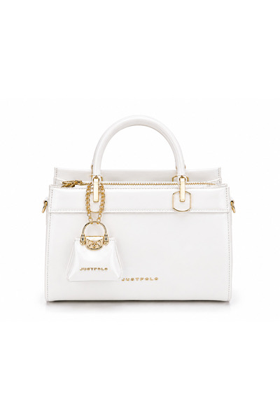 Just Polo Imported Patent Leather Fabric Women's Hand and Shoulder Bag New Se...