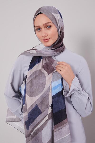 Levidor Dark Gray Geometric Pattern Craze Comfort Shawl