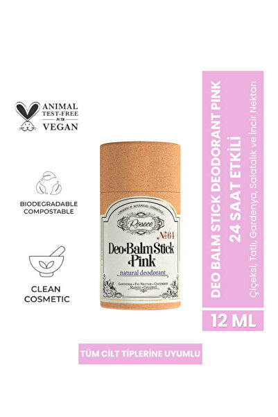 Rosece Mini Deo Balm Stick Pink | Doğal Koltuk Altı Deodorant Roll On Vegan |...