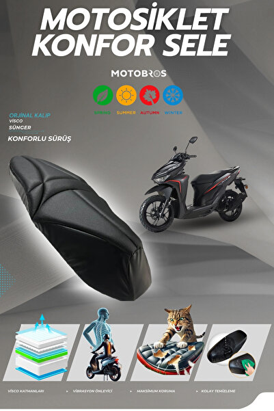 Motobros Rks Wildcat 125 Comfort Seat Visco Sponge Seat Cover Seat Cover