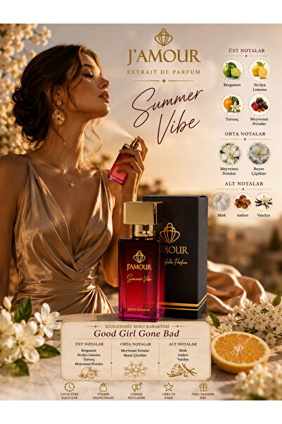 J'AMOUR EAU DE PARFUME SUMMER VIBE Good Girl Gon.Bad Extrait Kalıcı Niche Par...