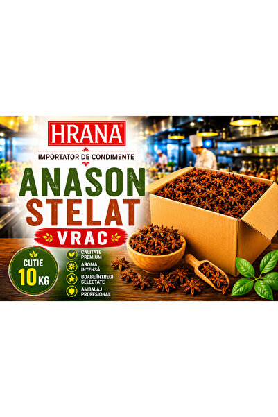 Hrana Anason Stelat Vrac – Cutie 10 kg – Condiment Premium pentru HoReCa, Cof...