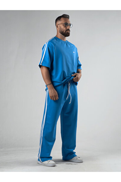 COCOPELLI Blue Men's Striped Suit Coc3296