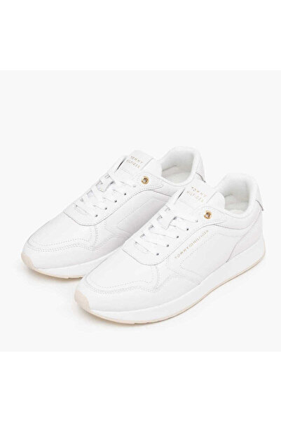 Tommy Hilfiger Women's Brand Logo White Sneakers Suitable for Daily Use