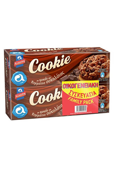 ALLATINI ΑΛΛΑΤΙΝΗ COOKIE ΚΑΚΑΟ (2x175gr.) - (ΚΟΜΜΑΤΙΑ ΣΟΚΟΛΑΤΑΣ)