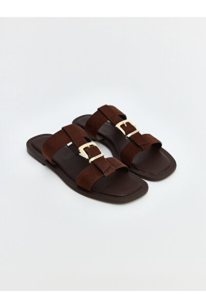LC Waikiki Trendlucky Suede-Look Women's Slippers with a Difference