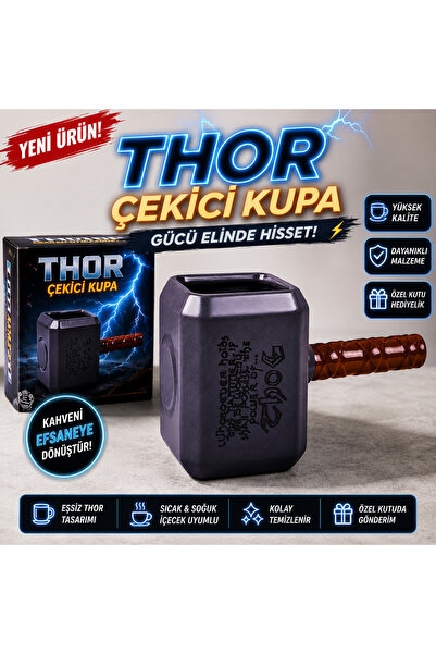 FG KONNİCHİWA Thor Hammer Mug 420 ml Special Design Marvel Mug Collectible Gi...