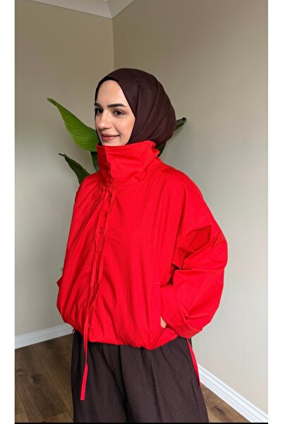 GAMZE ÖZKURT Sık Düğmeli Poplin Ceket