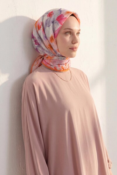 Silk Home Soft Scarf Watercolor Pink 90X90