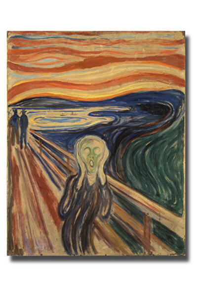 Edvard Munch Çığlık Posteri, Ekpresyonizm Kalsik Sanat Posteri, Çerçevesiz Dekoratif Poster